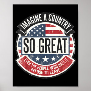 Poster Imagine Um País Ótimo EUA 4 De Julho Patriótico Ho
