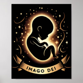 Poster Imago Dei Imagem de Deus Bebê em Preto