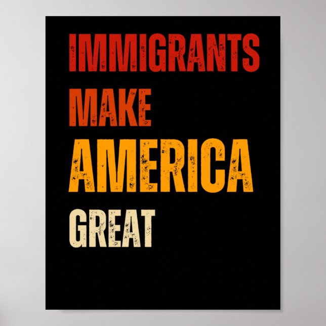 Poster Imigrantes alimentam a América com Compaixão de 20 (Frente)
