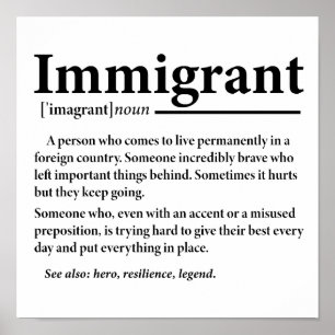 Poster Imigrantes Engraçados Definição Imigrantes Imigran