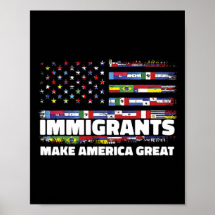 Poster Imigrantes Fazem a América Grande Imigrantes Méxic