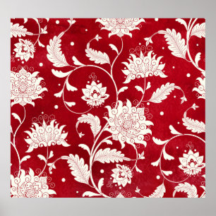 Poster Imitação da porcelana chinesa: pintura floral