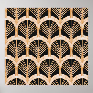 Poster Imitação Dourada: deco de aquarela.
