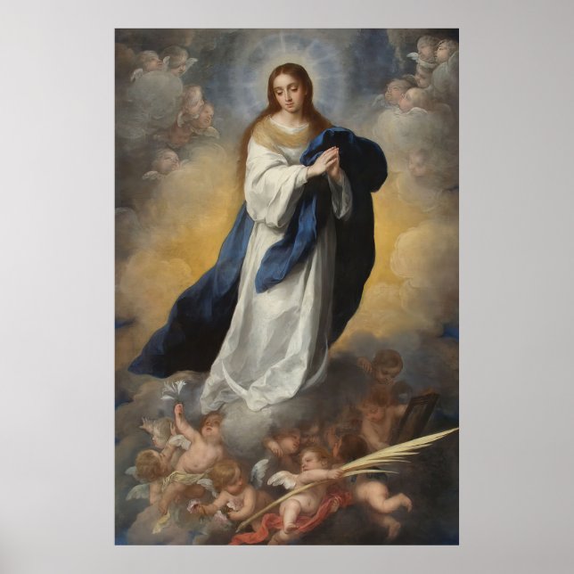Poster Immaculate Conception Assumption Virgin Murillo  (Frente)