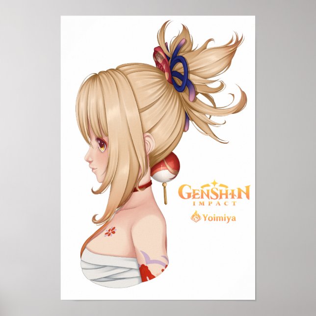 Poster Impacto de Genshin: Yoimiya (fanart) (Frente)