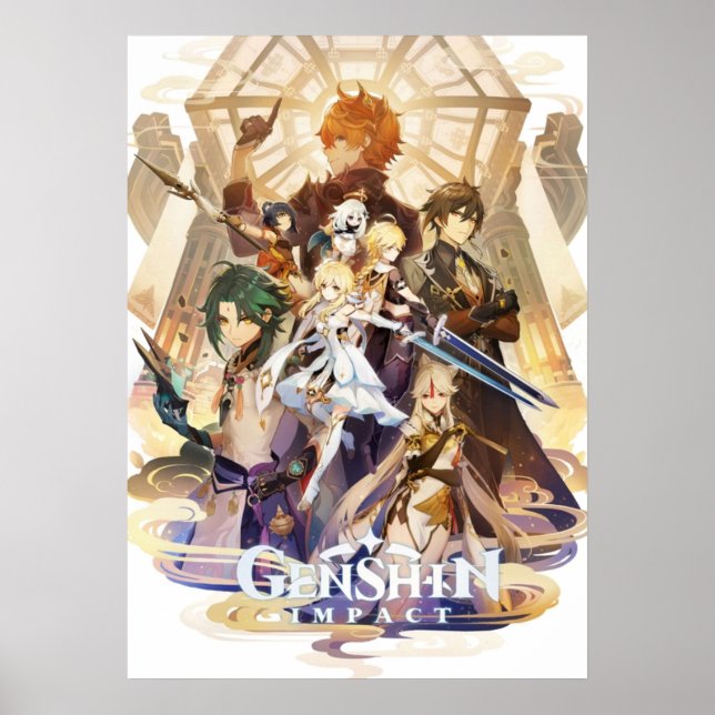 Poster Impacto do Liyue Genshin (Frente)