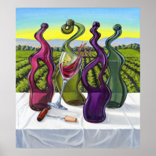 Poster impar do vinho