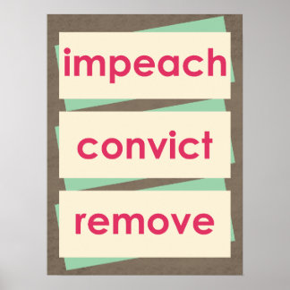 Poster Impeach Condenar Remover Estilo 1950s