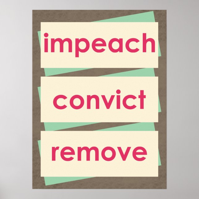 Poster Impeach Condenar Remover Estilo 1950s (Frente)
