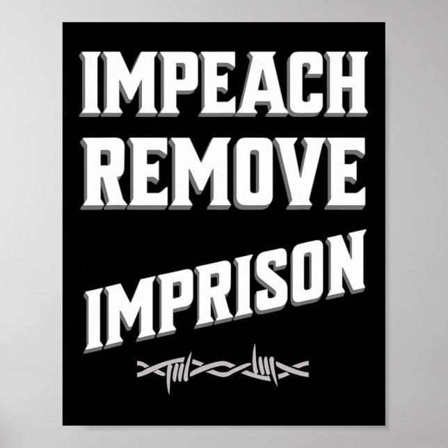 Poster Impeach Remove Imrison Trump Cabinet Save Democra (Frente)