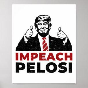 Poster Impeachment de Nancy Pelosi Pro Trump Desonesto Sc