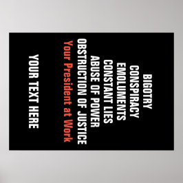 Pôster Impedimento de Obstrução Emolumentos de Colusão Bi