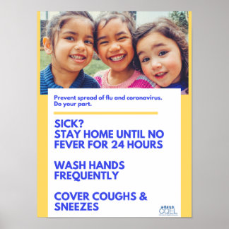 Poster Impedir a propagação de vírus 🦠 em Matéria de Cui