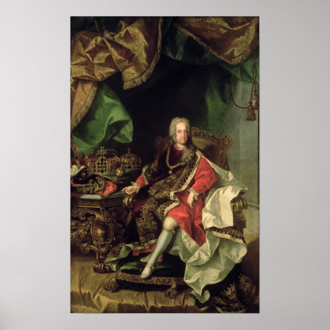 Pôster Imperador Charles VI, c.1730, (Frente)