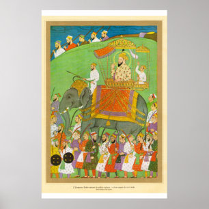 Poster Imperador Clássico de Arte Asiática Mughal Bader 1