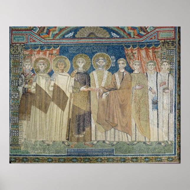 Pôster Imperador Constantine IV concede imunidade fiscal (Frente)