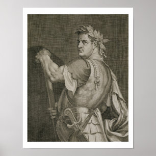 Pôster Imperador de D. Titus Vespasian do engrav do