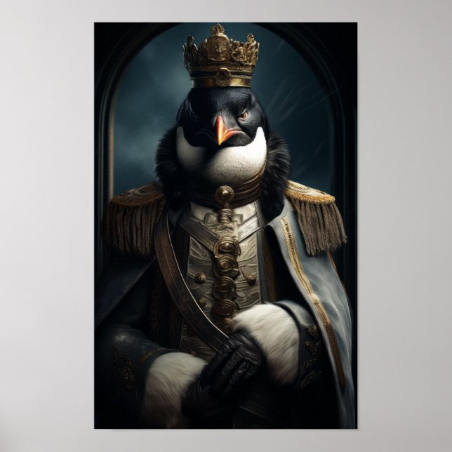 Poster Imperador Majestoso Pinguim da Antártica - Atordoa (Frente)