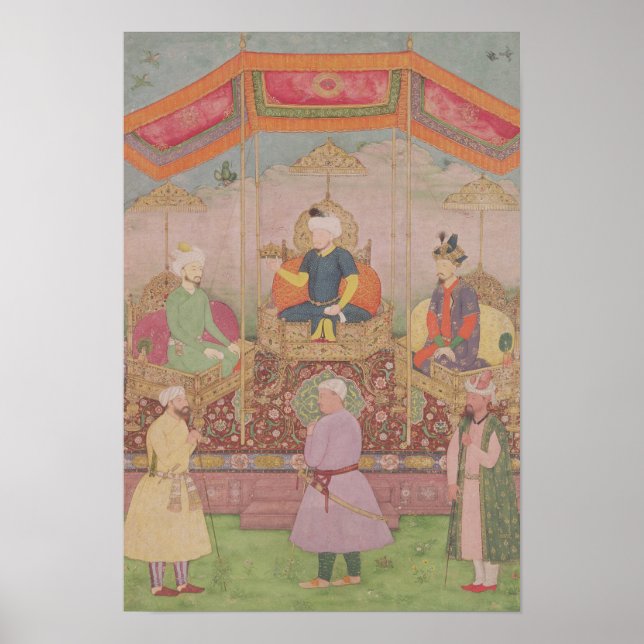 Poster Imperador Mughal Babur e seu filho, Humayan (Frente)