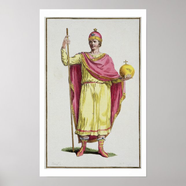 Poster Imperador Otto III (980-1002), gravado por Pierre  (Frente)