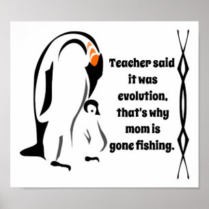 Poster Imperador Penguin Pai em Pé com Filho