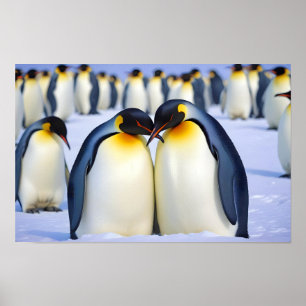 Poster Imperador Pinguins Natureza Animal