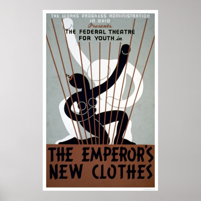 Poster Imperadores Novas Roupas 1937 WPA (Frente)