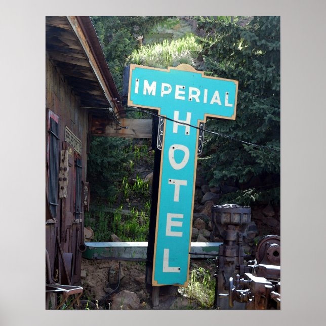 Pôster Imperial Hotel Sign, Cripple Creek, Colorado (Frente)
