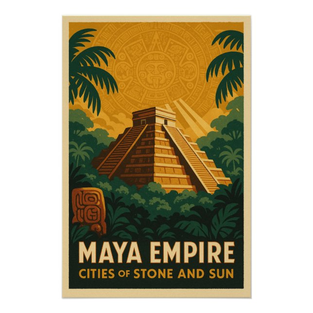 Pôster Império Maya - Cidades de Pedra e Sol (Frente)