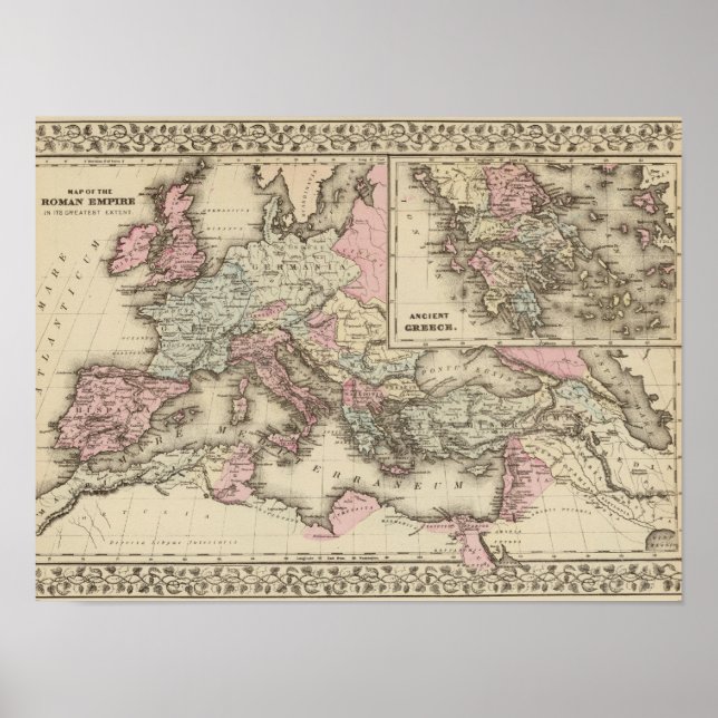 Pôster Império Romano, Grécia (Frente)