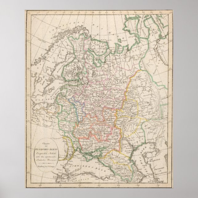 Pôster Império Russo, Europa Anteil (Frente)