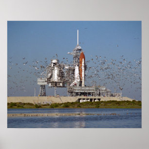 Poster Implantação de Atlântida de Shuttle Espacial (STS-