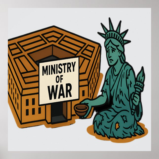 Poster Implorar pela Paz: Liberdade na Frente do Ministér (Frente)