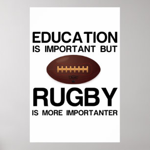 POSTER IMPORTADOR DE RUGBY IMPORTANTE PARA A EDUCAÇÃO