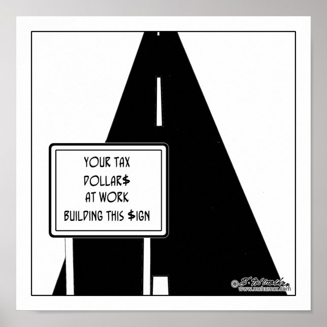 Pôster Imposto $ Construir Este Sinal (Frente)