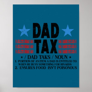 Poster Imposto de Pai Bonito Definição Engraçada Dia dos