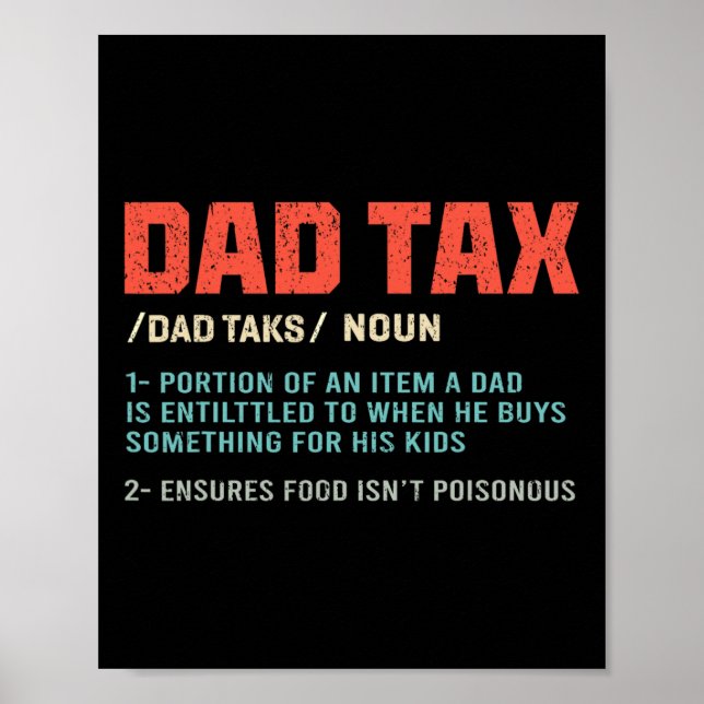 Poster Imposto de Pai Engraçado (Frente)