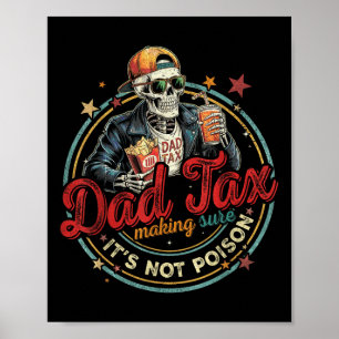 Poster Imposto do Pai Retro Garantindo que Não é Veneno E