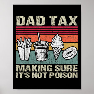 Poster Imposto do Pai Retro Garantindo que Não é Veneno F