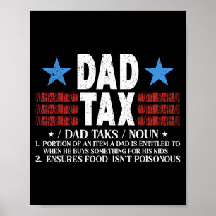 Poster Imposto do Papai Definição Engraçada Dia dos Pais