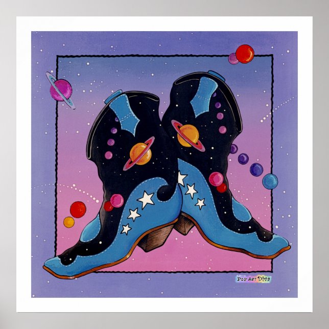 Poster, Impressão - Boots do Cowboy Meia-Noite (Frente)