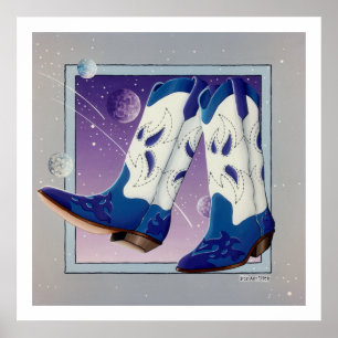 Poster, impressão - botas de vaqueiro elétricas