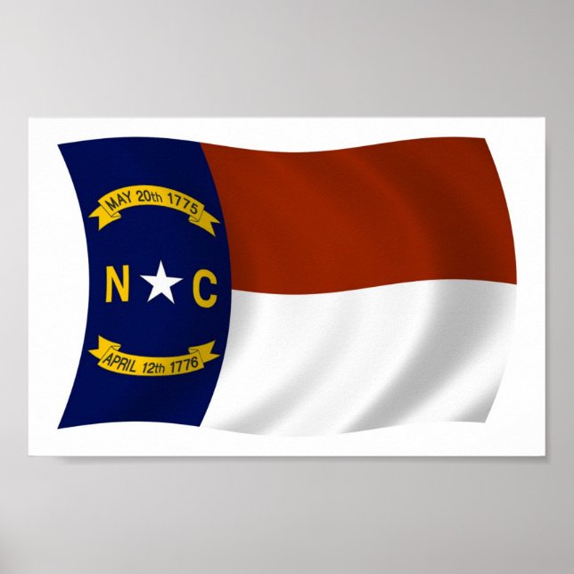 Poster Impressão da Carolina do Norte (Frente)