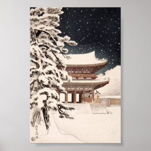 Poster Impressão de inverno Hasui Kawase