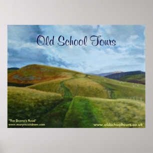 Pôster "Impressão de Northumberland Inglaterra da estrad