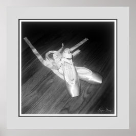 Poster 'Impressão de Painel Calçado de (B&W)