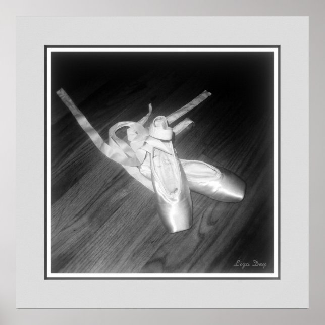 Poster 'Impressão de Painel Calçado de  (B&W) (Frente)