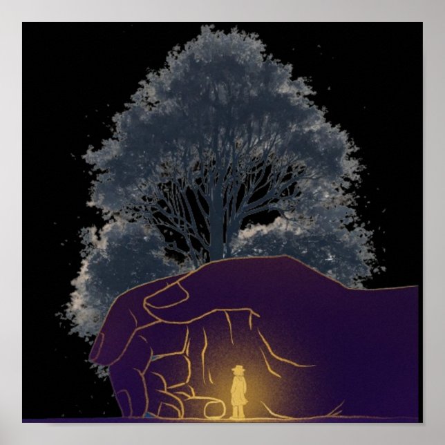 Poster "Impressão de tela de intervenção divina" (Frente)