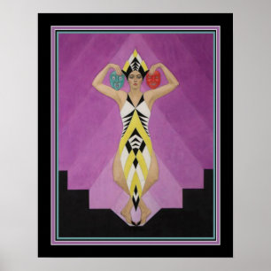 Poster "Impressão do art deco da dança" pela relação