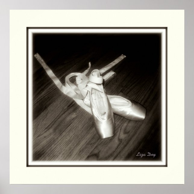 Pôster 'Impressão do painel Calçado de  Toe (Sepia) (Frente)